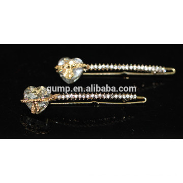 2015 Cute Bow Shiny Big Rhinestone Bobby pin Crystal Barrette